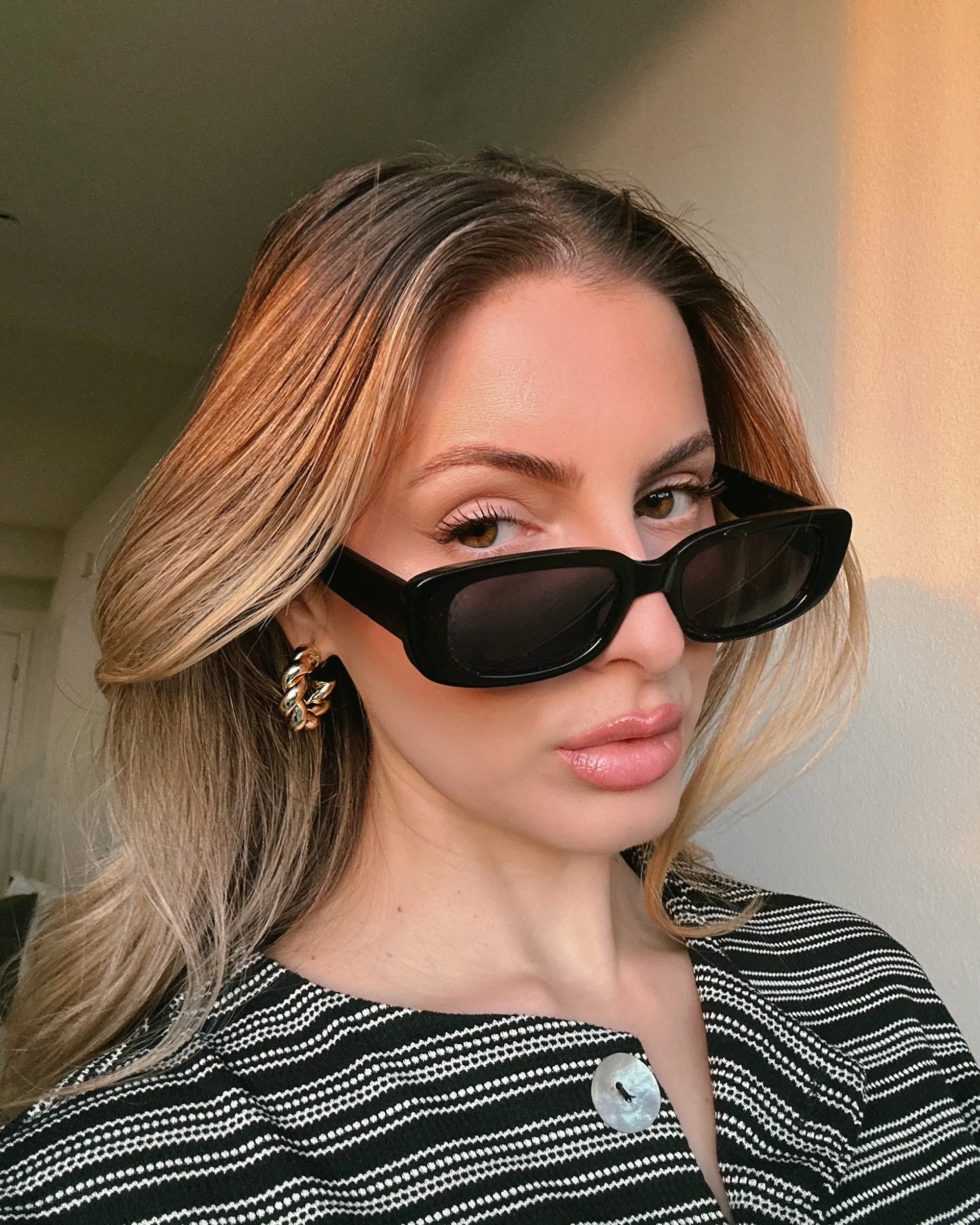 Puffy Twisted Hoop Earrings