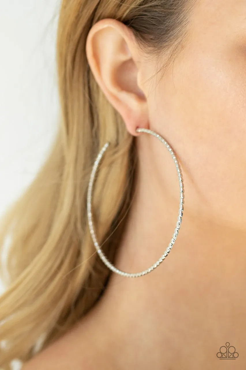Pump Up the Volume Silver Paparazzi Earrings