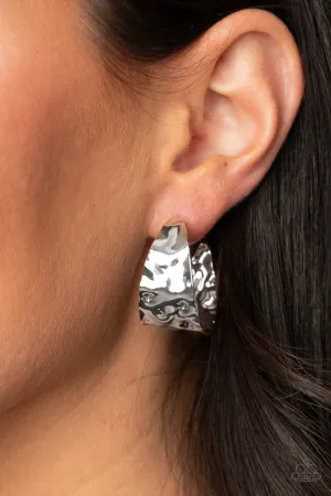 Put Your Best Face Forward Silver Paparazzi Earrings