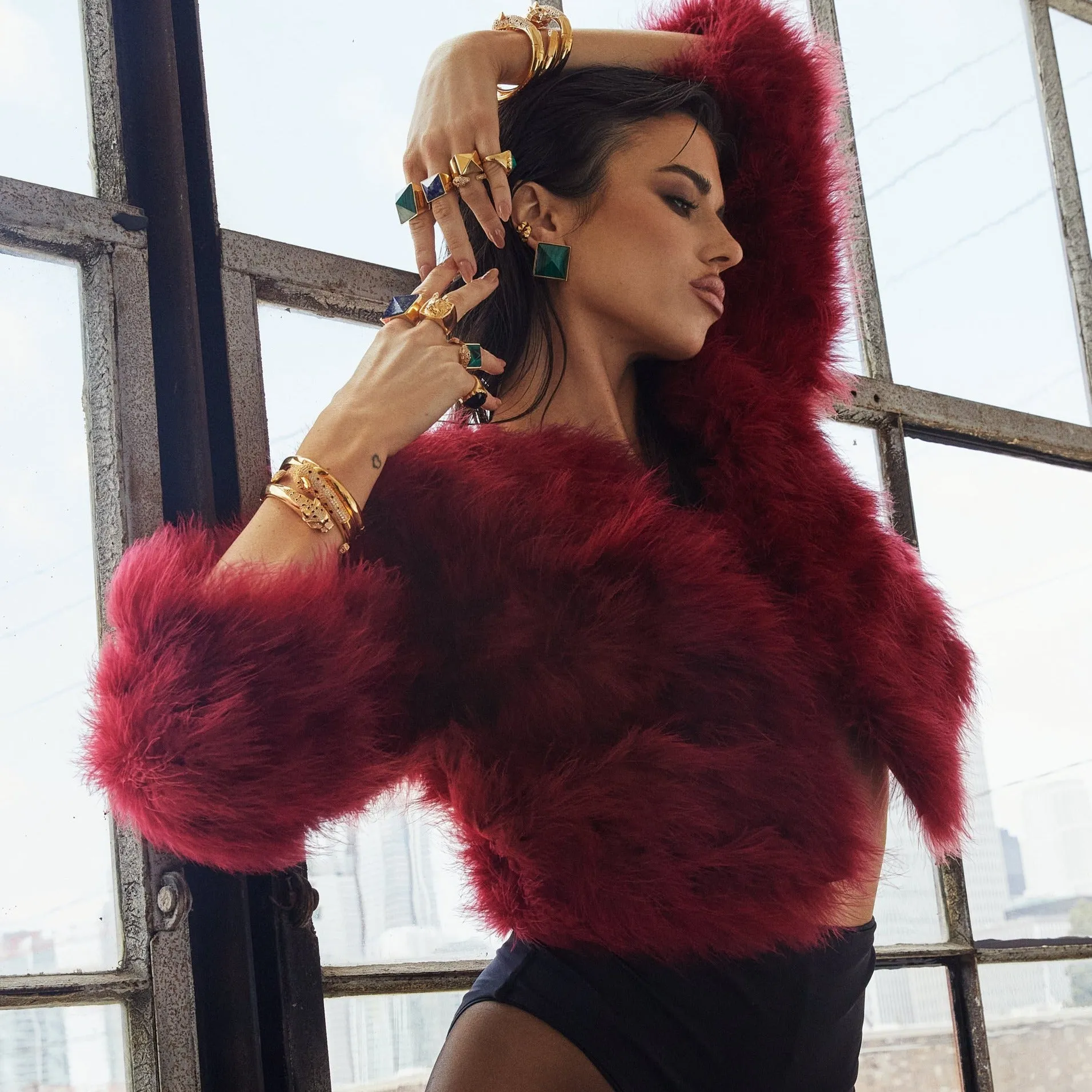 Pyramid Ear Cuff - Gold
