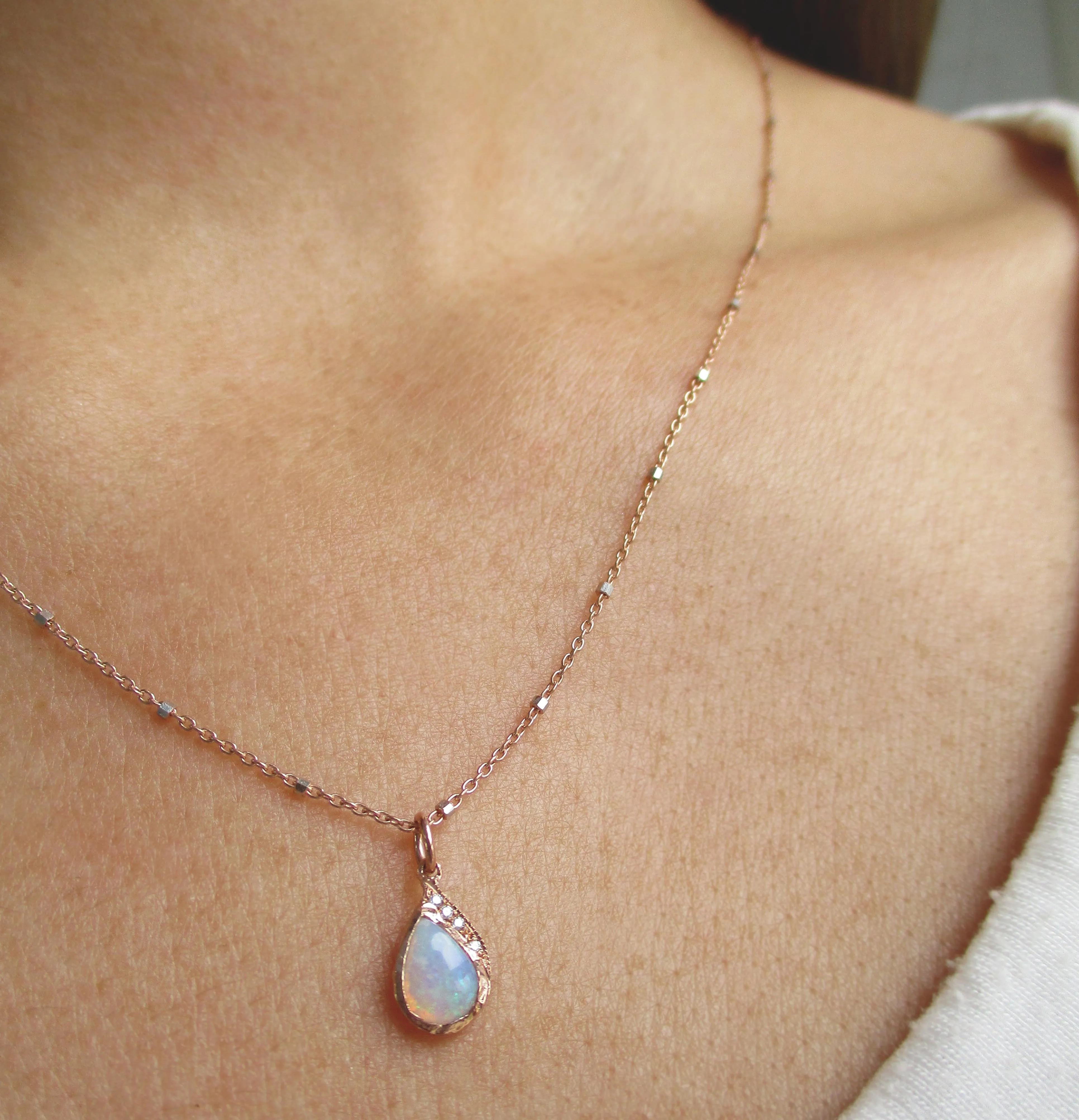Raindrop Opal Necklace