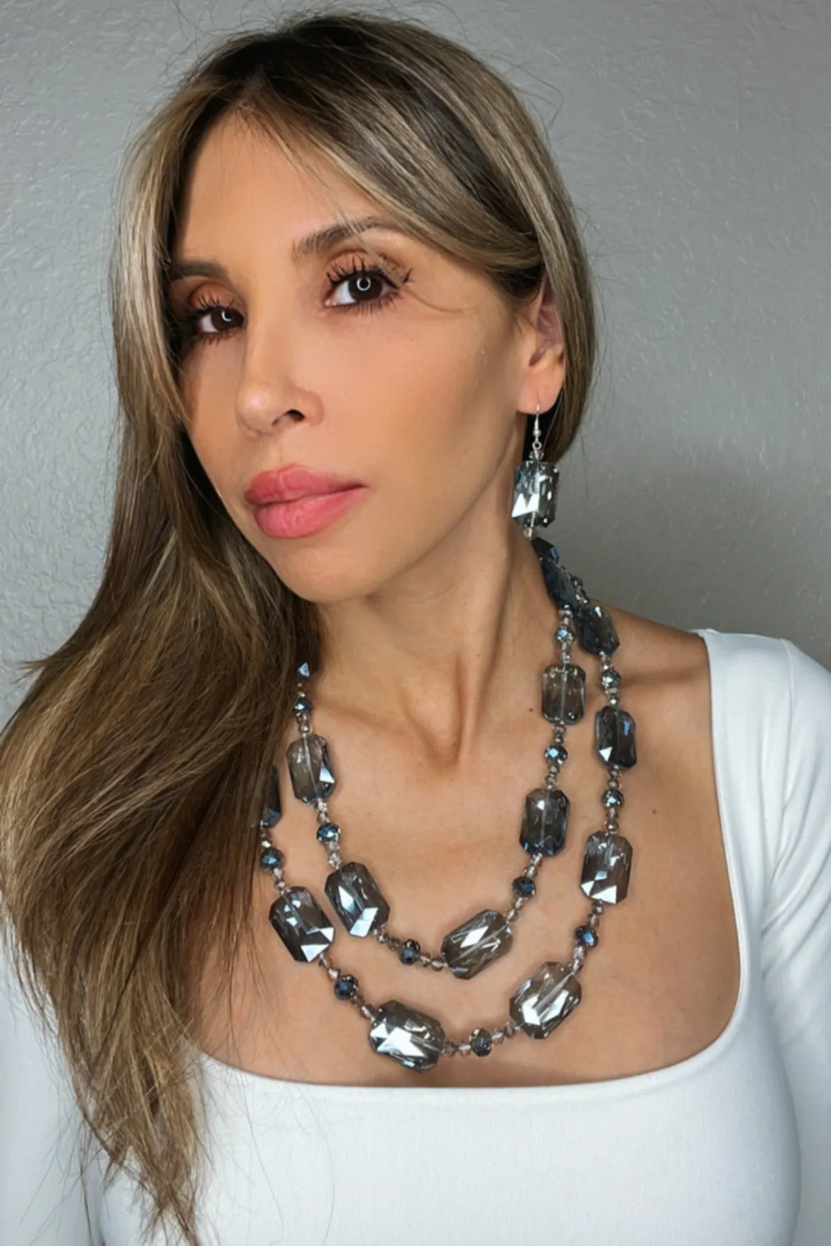 Rectangle Crystal Earrings