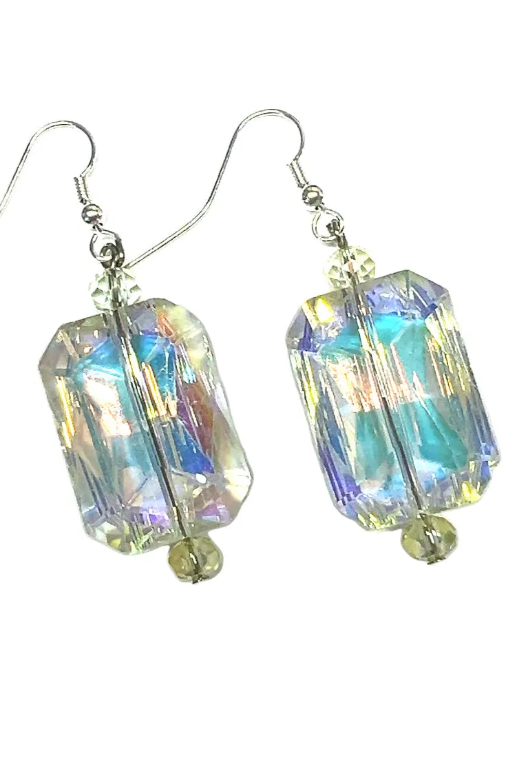 Rectangle Crystal Earrings