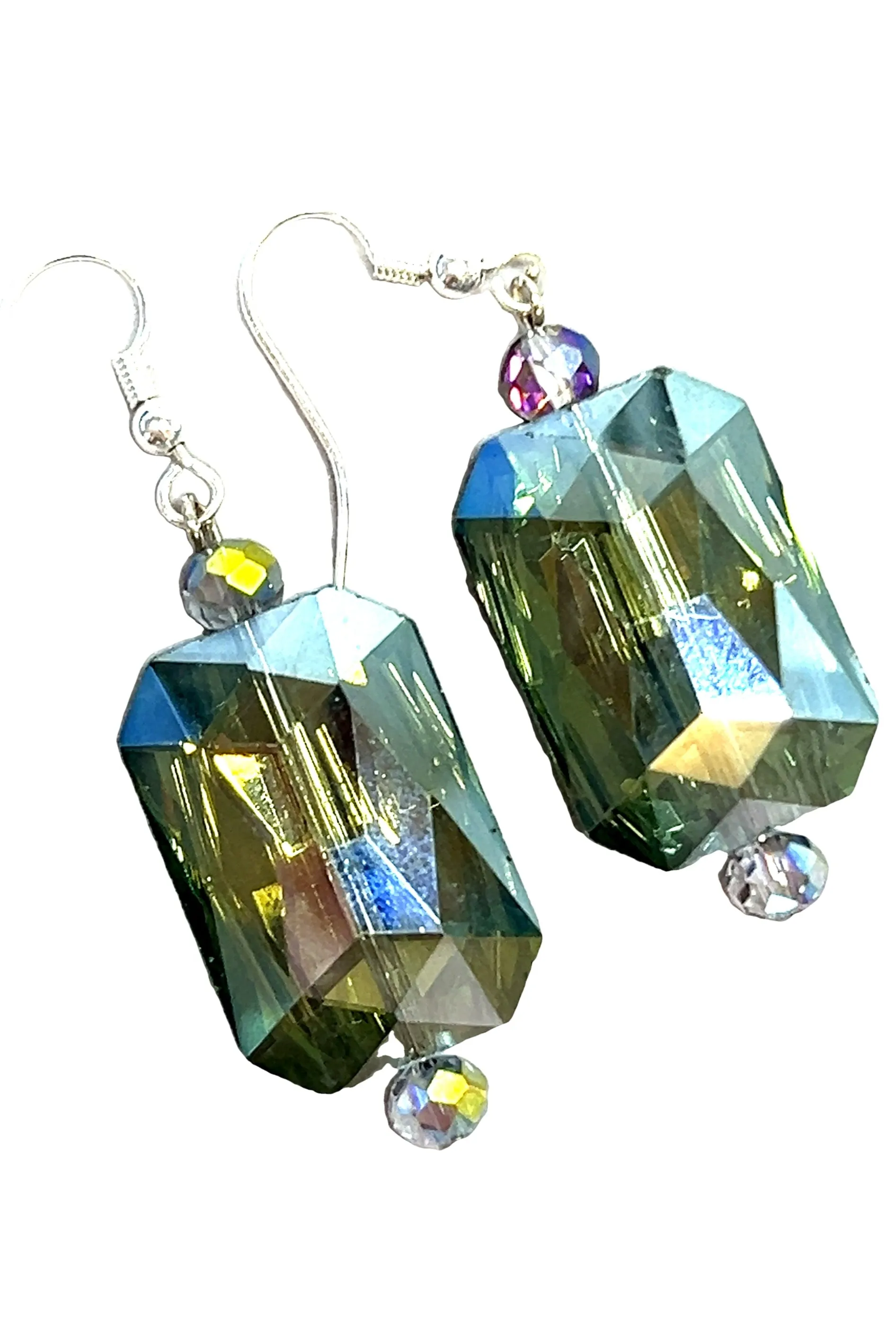 Rectangle Crystal Earrings
