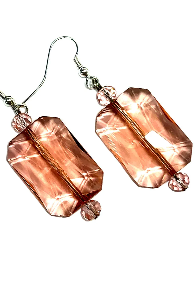 Rectangle Crystal Earrings