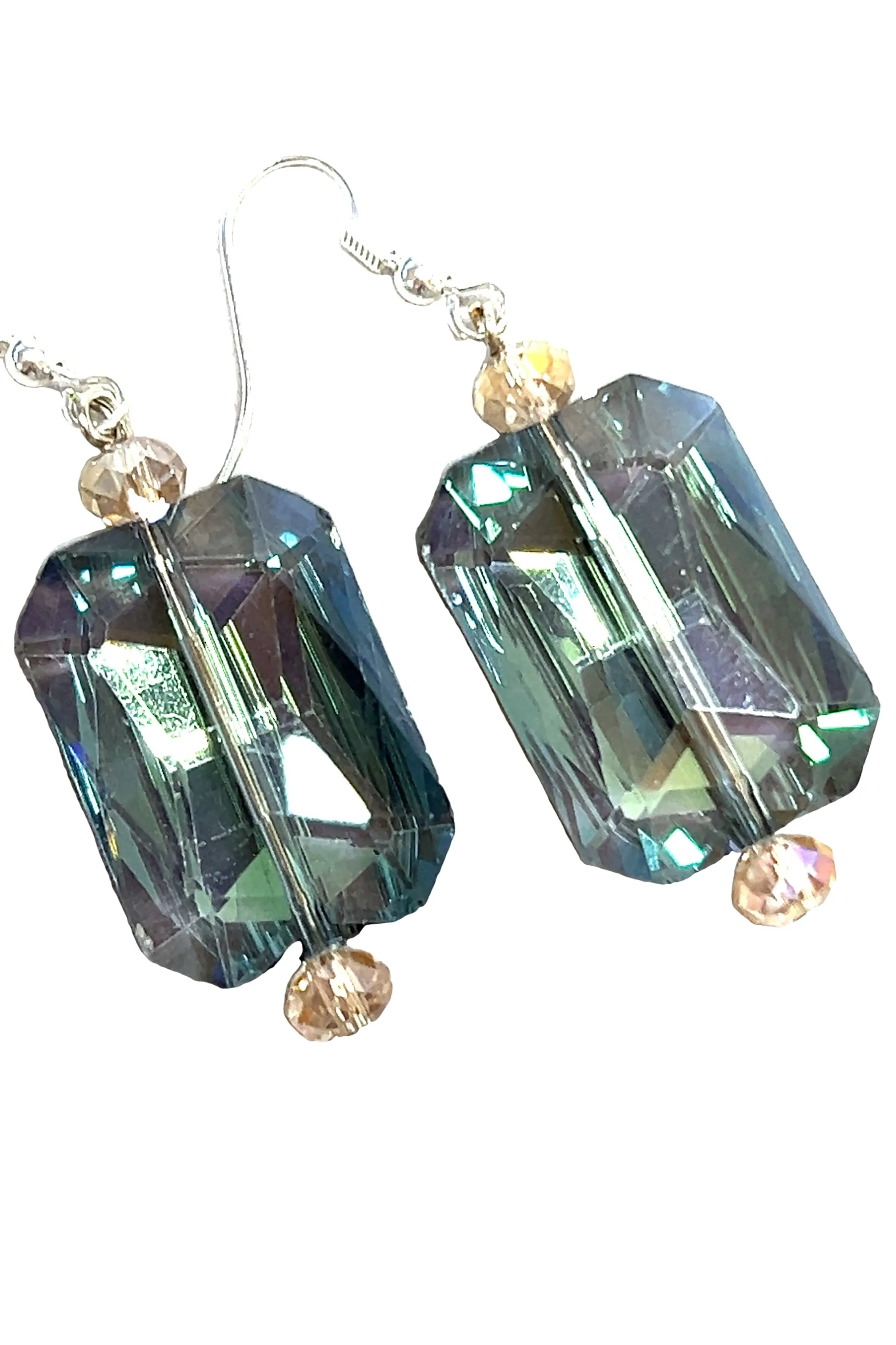 Rectangle Crystal Earrings
