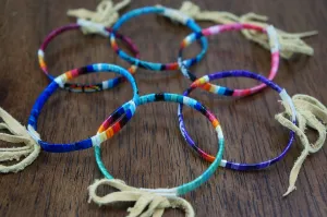 Red Cloud Quillwork - Traditional Bracelet - Turquoise