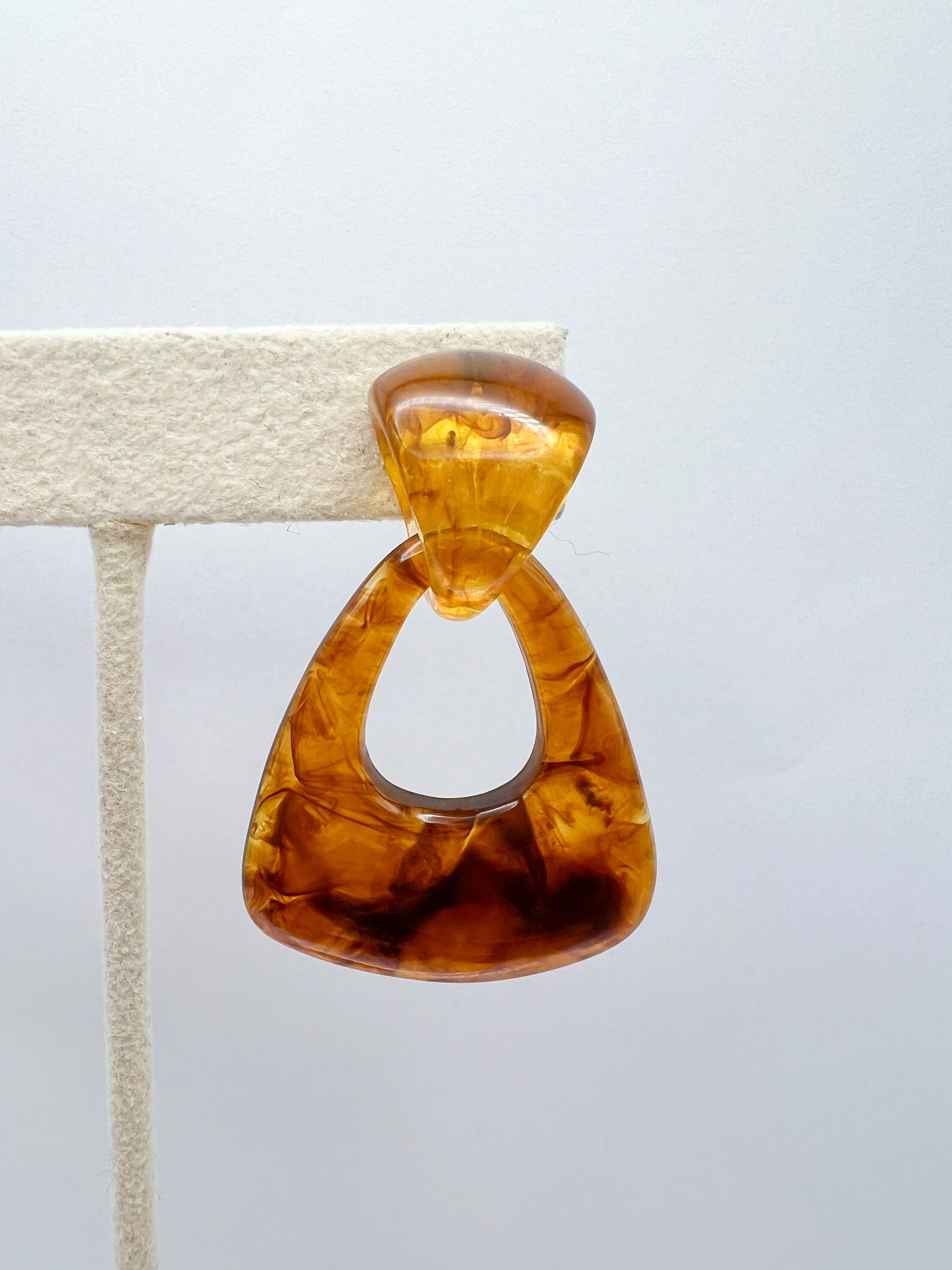 Resin Marble Door Knock Earrings