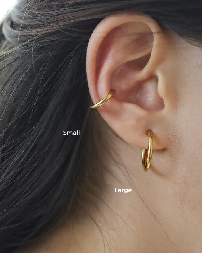 RETRACTABLE Hoops in Gold