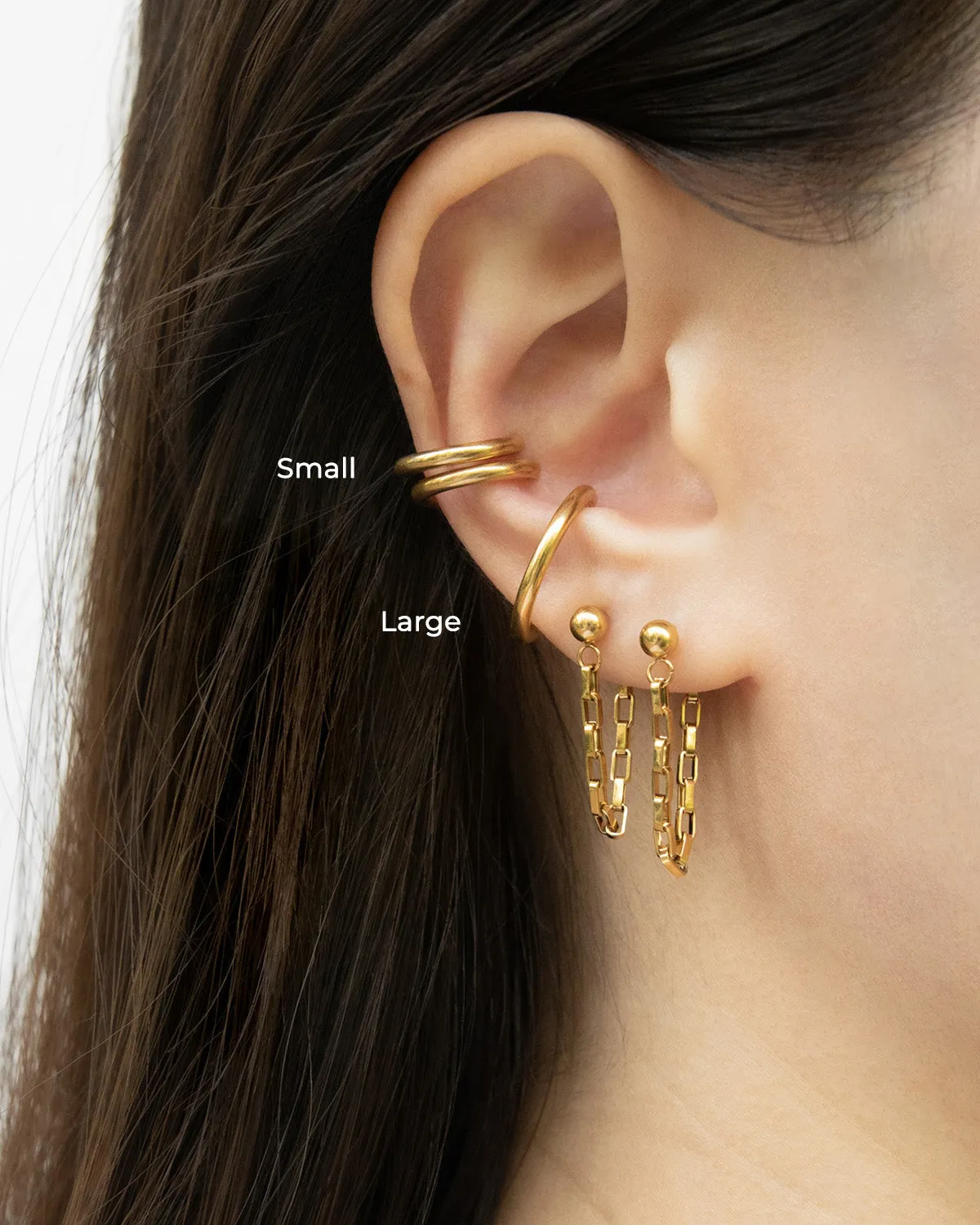 RETRACTABLE Hoops in Gold