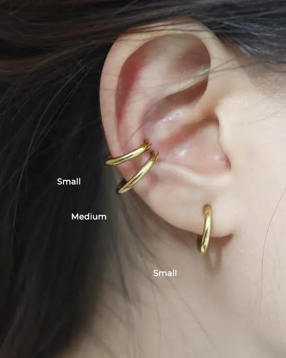 RETRACTABLE Hoops in Gold