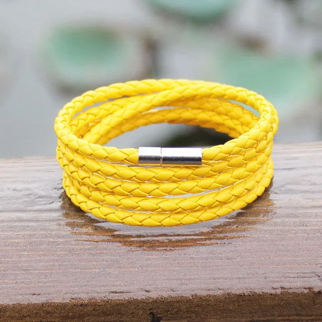 Retro Wrap Long Leather Bracelets