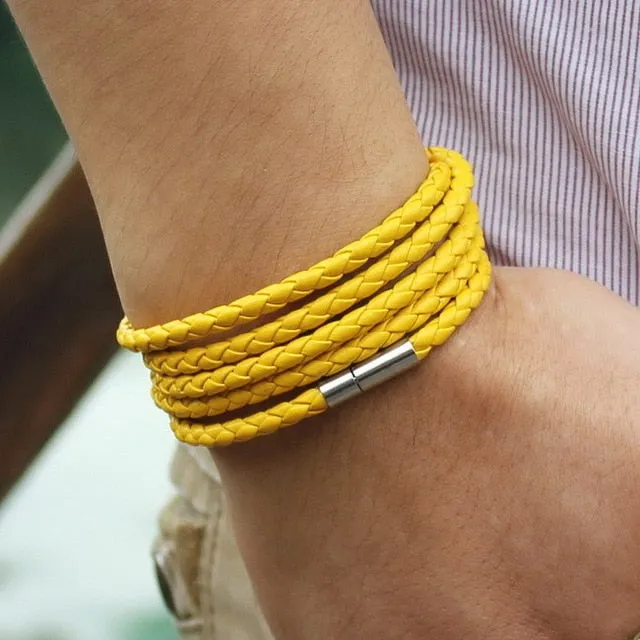Retro Wrap Long Leather Bracelets