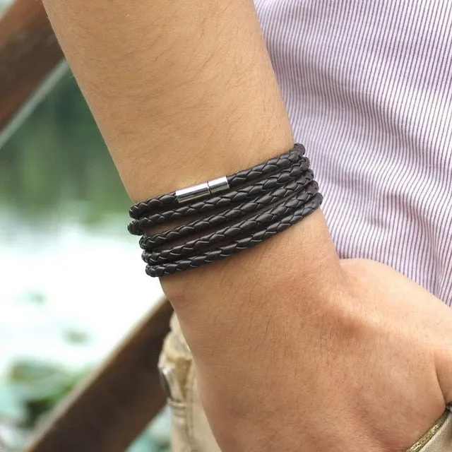Retro Wrap Long Leather Bracelets