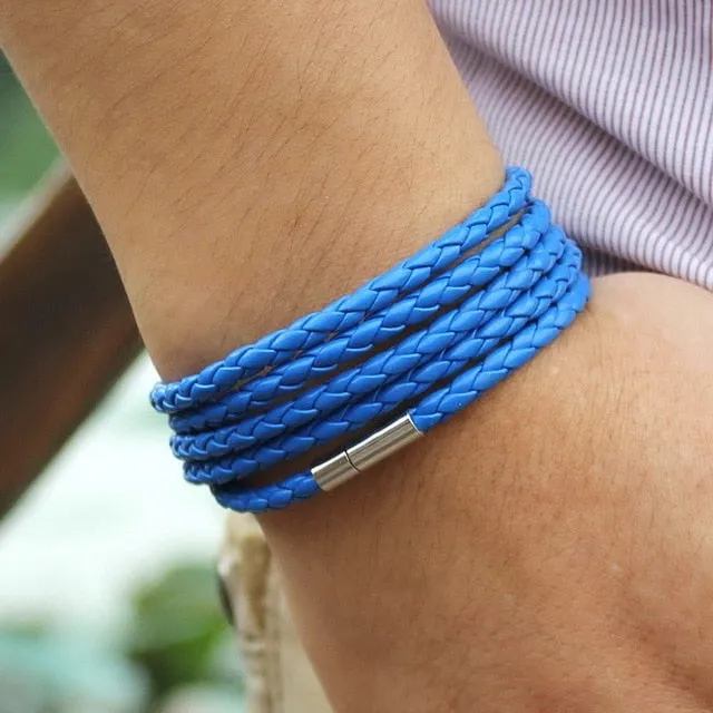 Retro Wrap Long Leather Bracelets
