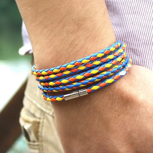 Retro Wrap Long Leather Bracelets