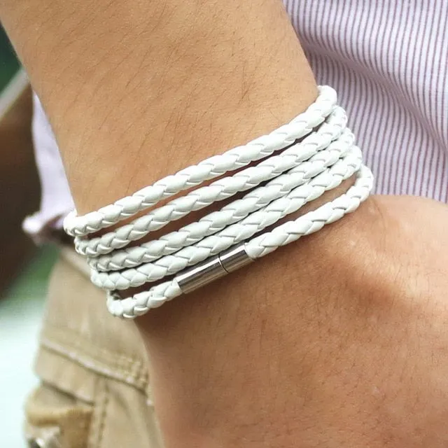 Retro Wrap Long Leather Bracelets