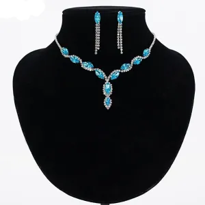 Rhinestone Crystal Necklaces Earrings