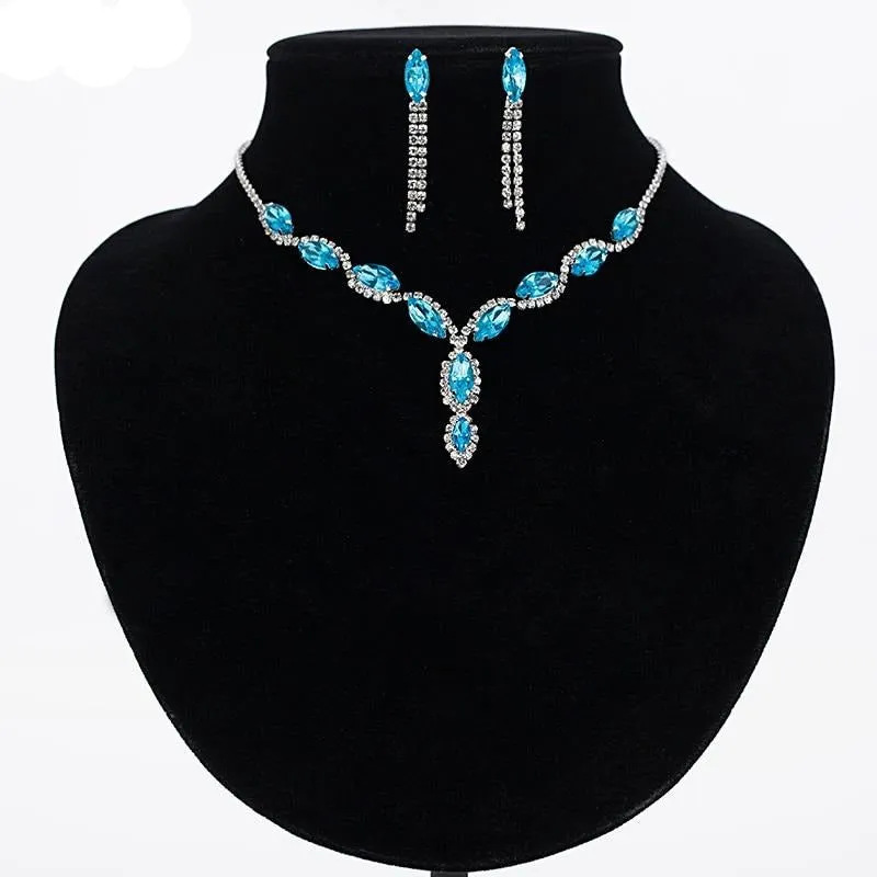Rhinestone Crystal Necklaces Earrings