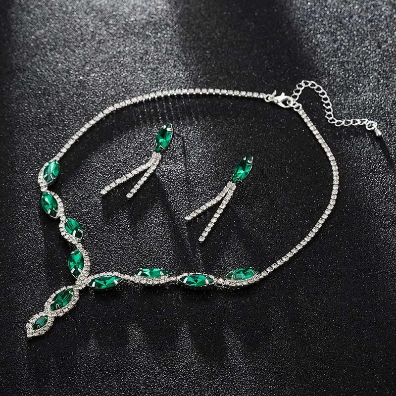Rhinestone Crystal Necklaces Earrings