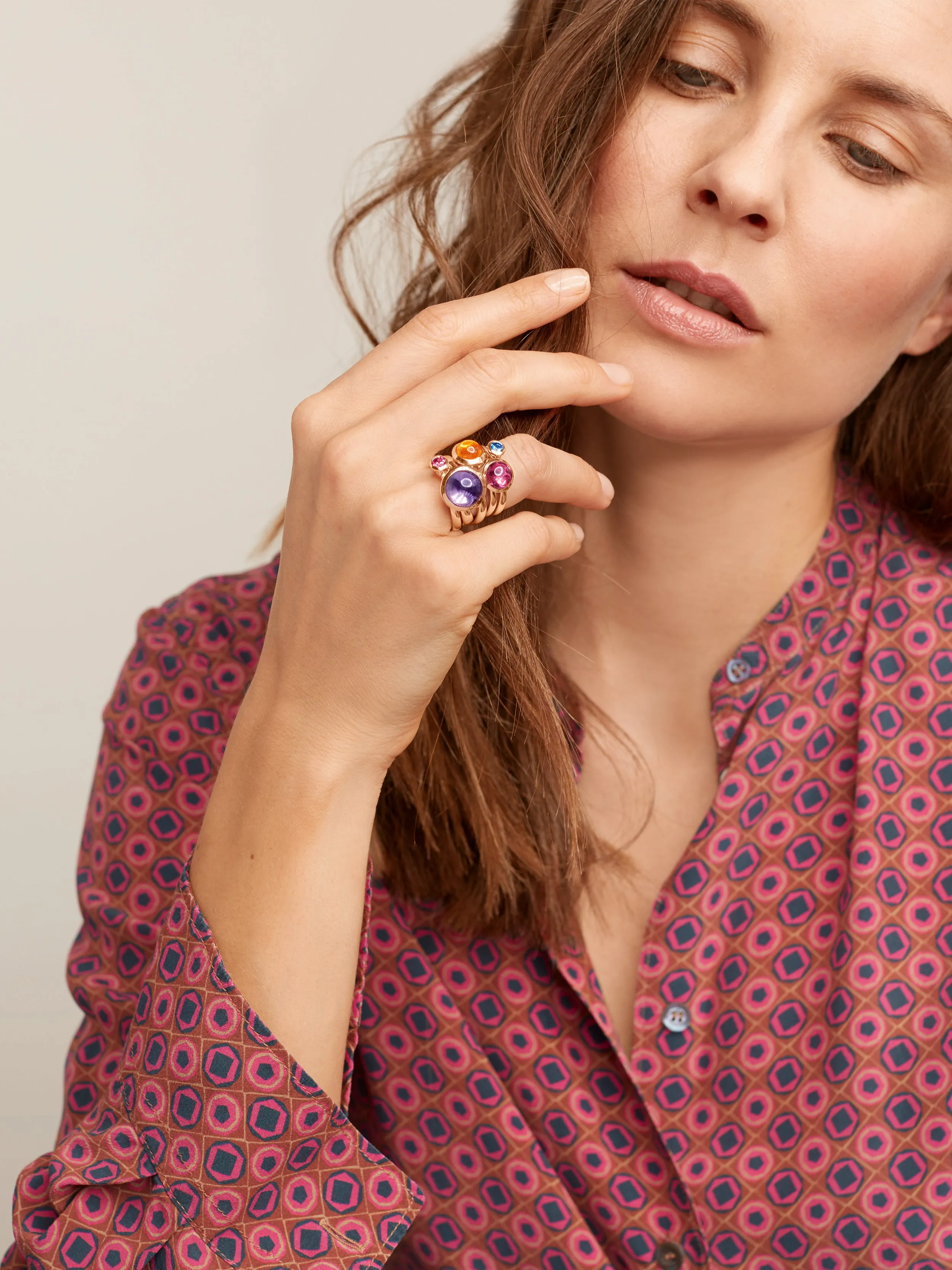 Ring BOUTON Solitaire Spinel pink pink Spinel