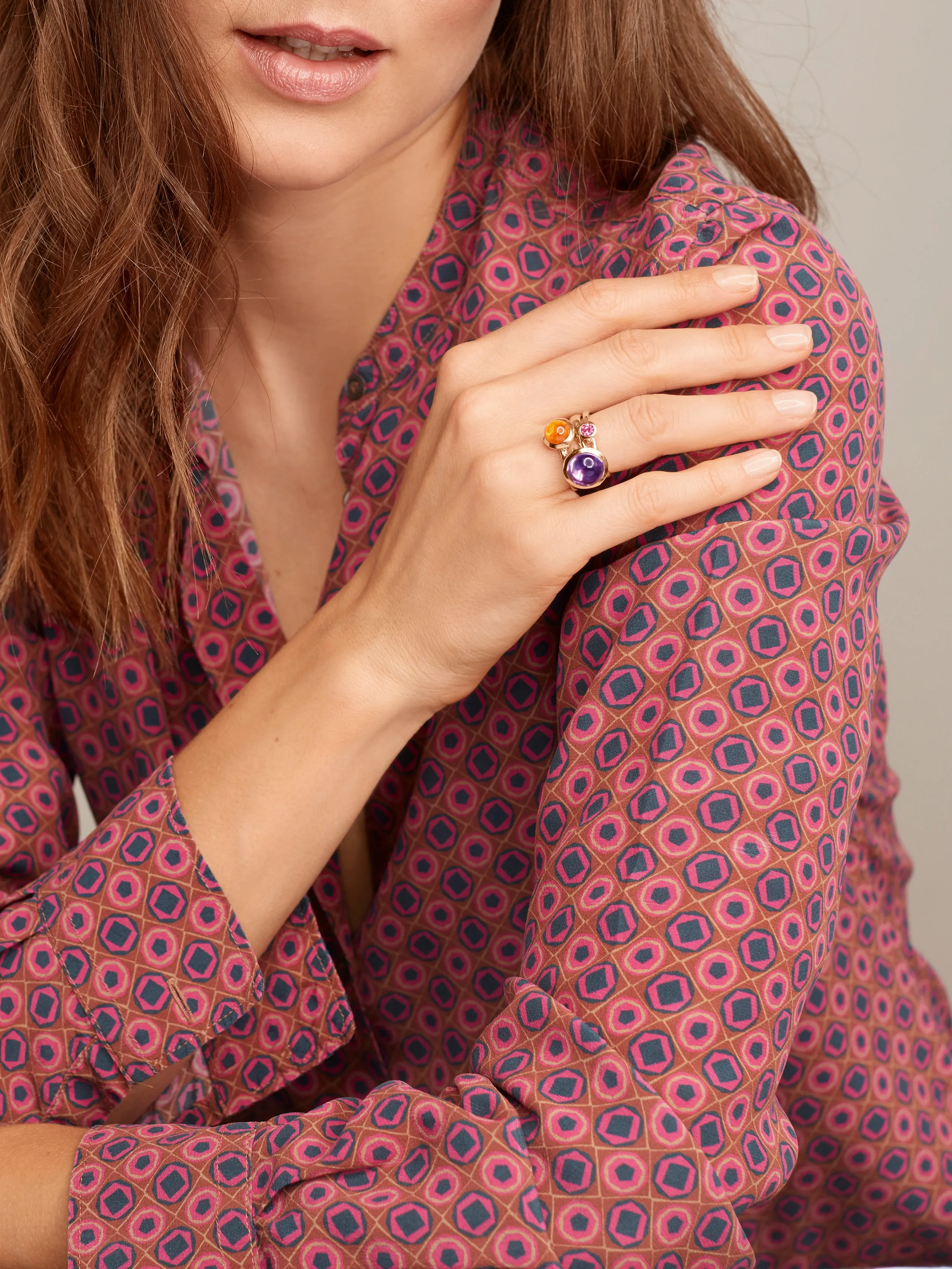Ring BOUTON Solitaire Spinel pink pink Spinel