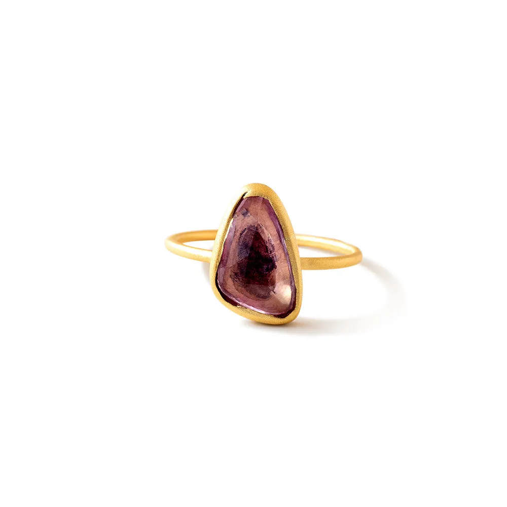 rose-cut sapphire stacking ring