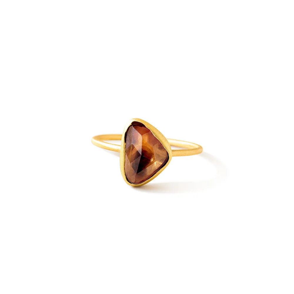 rose-cut sapphire stacking ring
