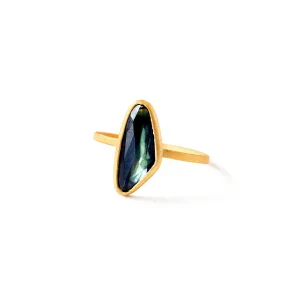 rose-cut sapphire stacking ring