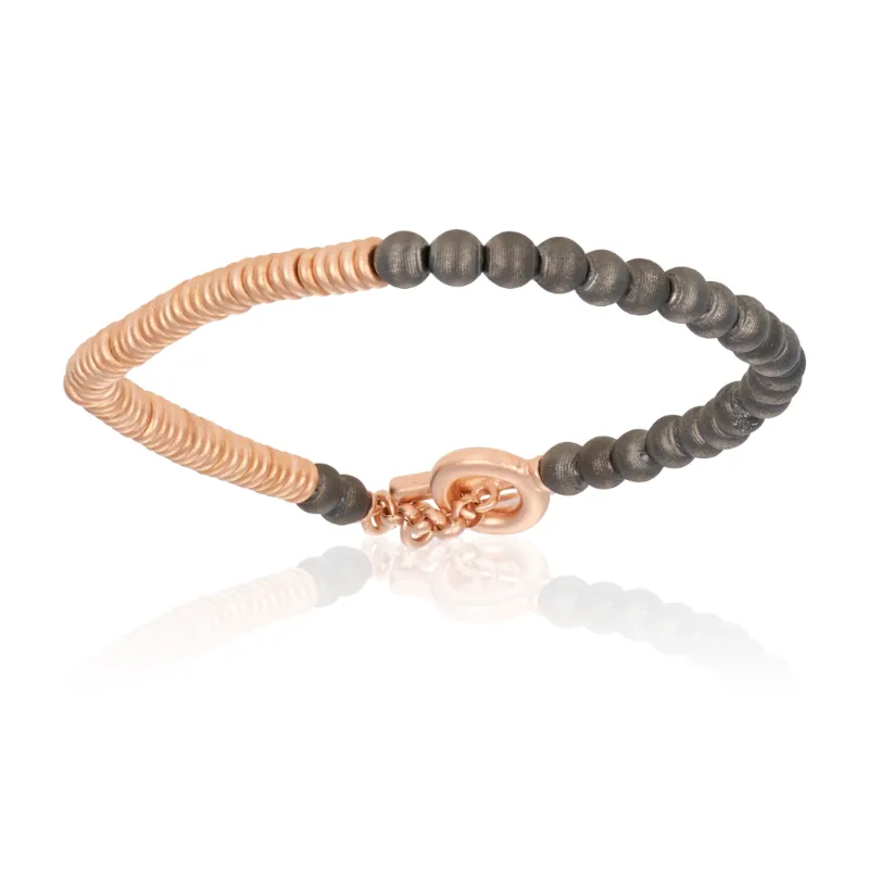 Rose Gold and Gray Bracelets Gift Idea for him