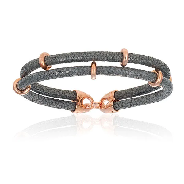 Rose Gold and Gray Bracelets Gift Idea for him