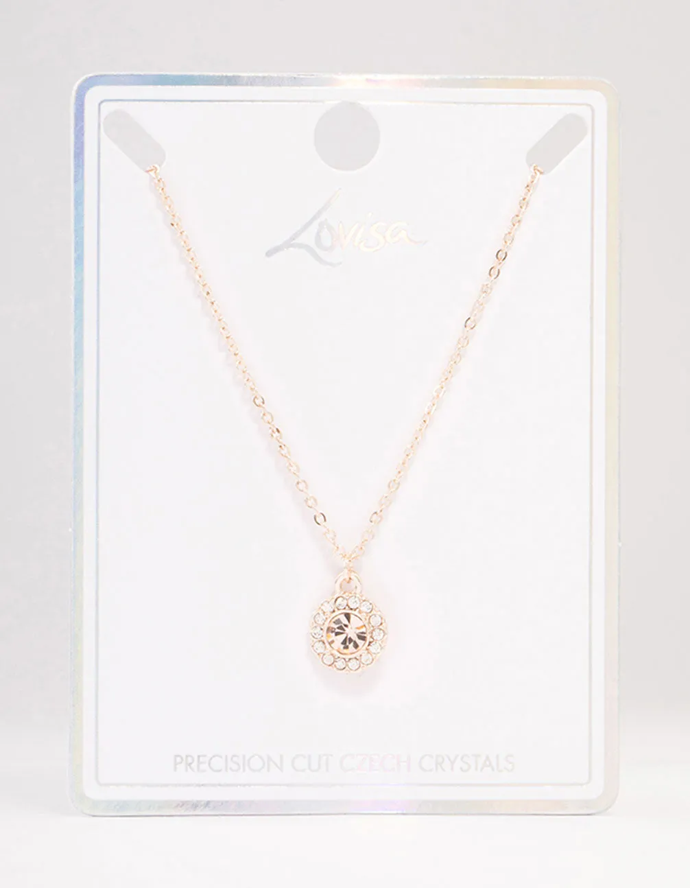 Rose Gold Czech Crystal Necklace