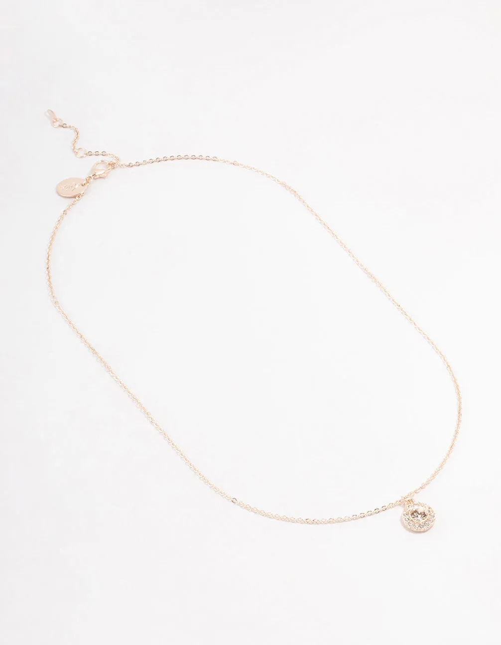 Rose Gold Czech Crystal Necklace