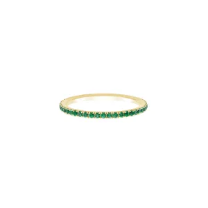 Round Emerald Eternity Band