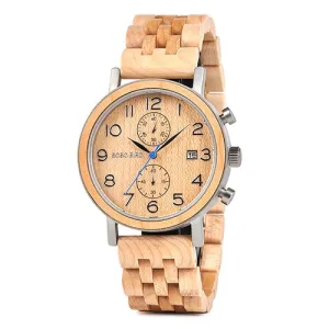 Round Shaped Wooden Watch