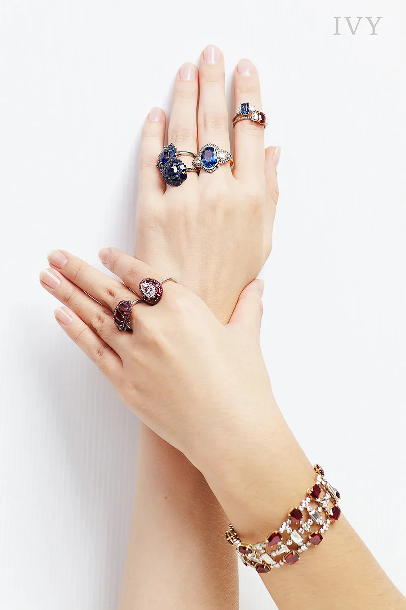 Royal Blue Sapphire Full Circle Ring