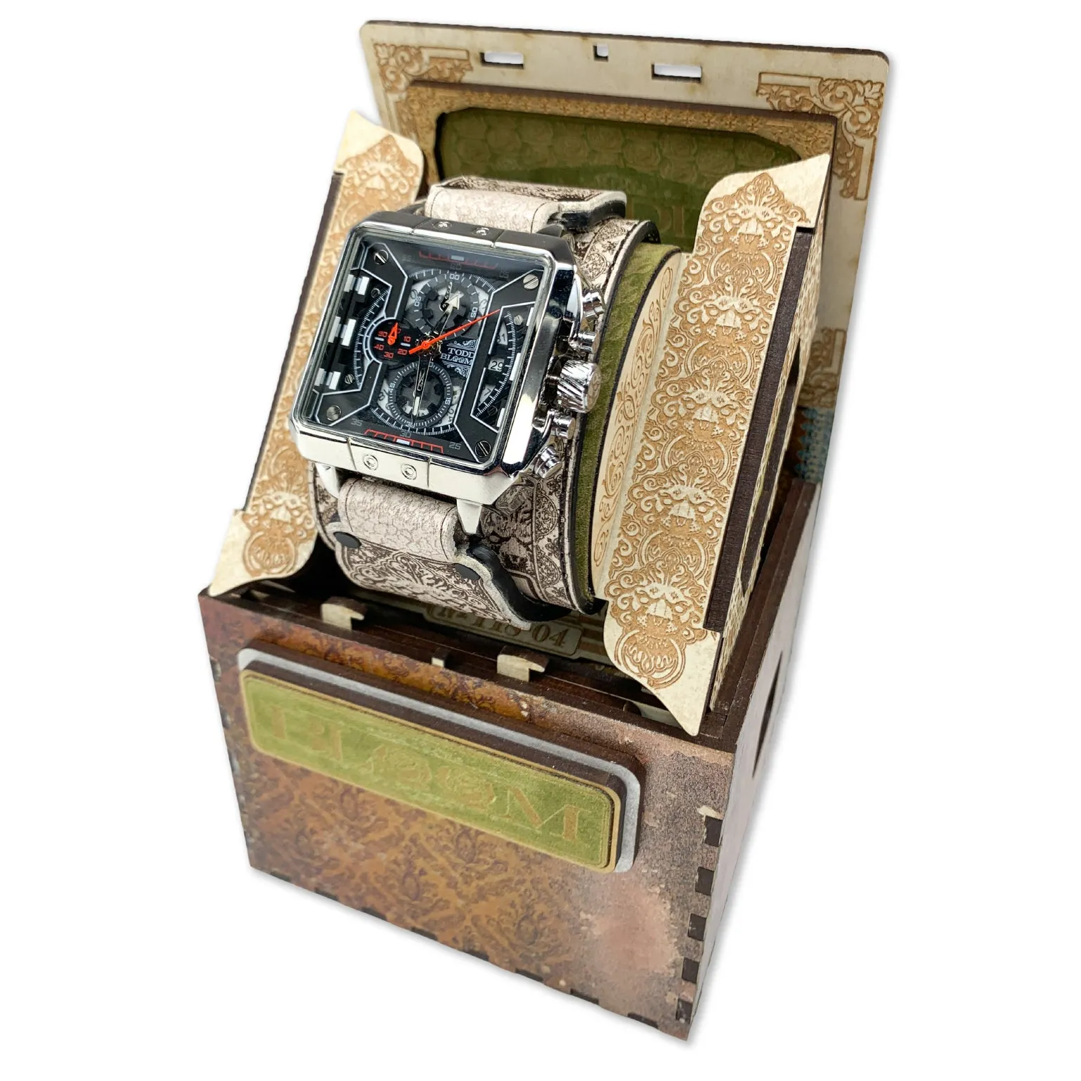 ROYAL KNOCKER VI-MENS HAND MADE-FULL GRAIN LEATHER-WATCH
