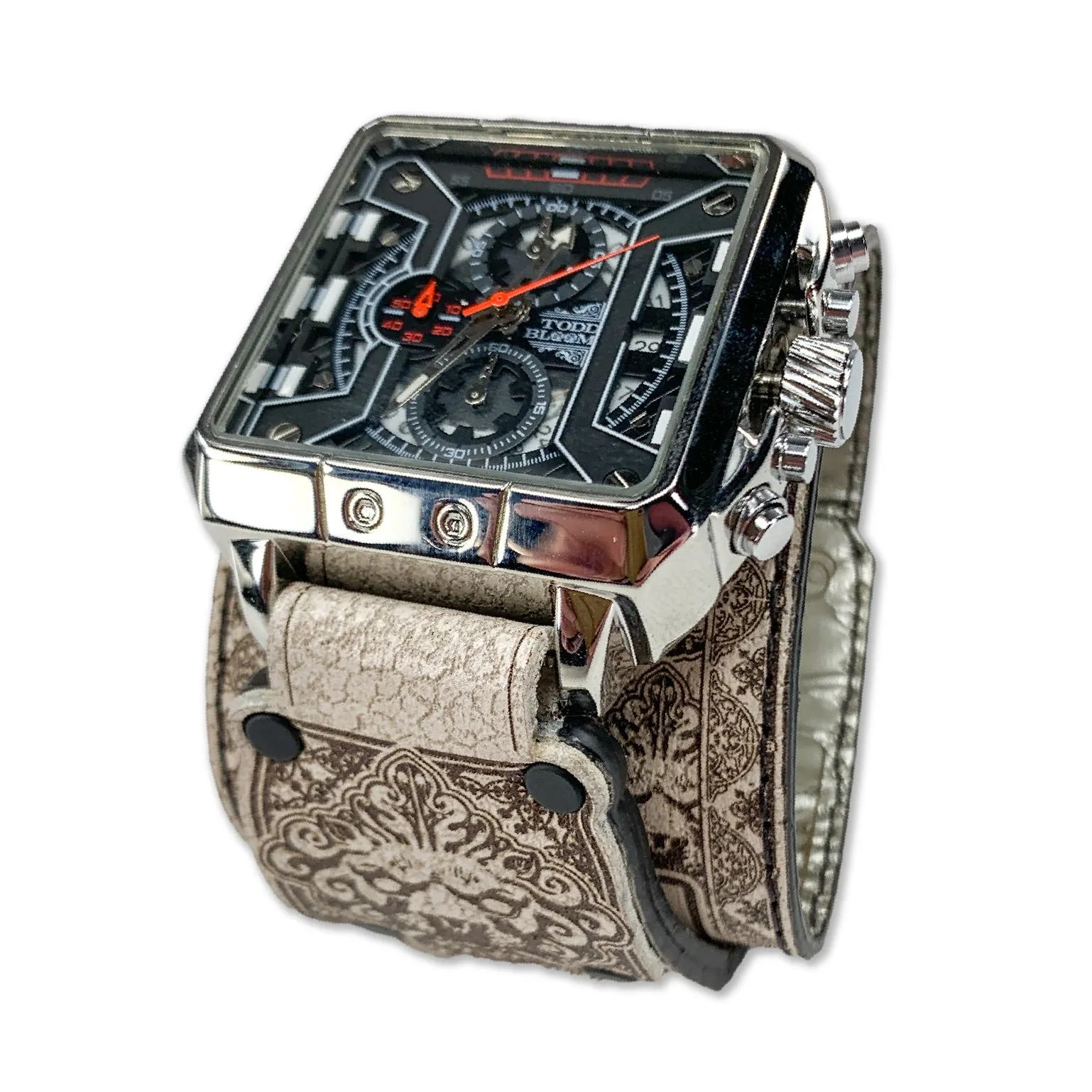 ROYAL KNOCKER VI-MENS HAND MADE-FULL GRAIN LEATHER-WATCH