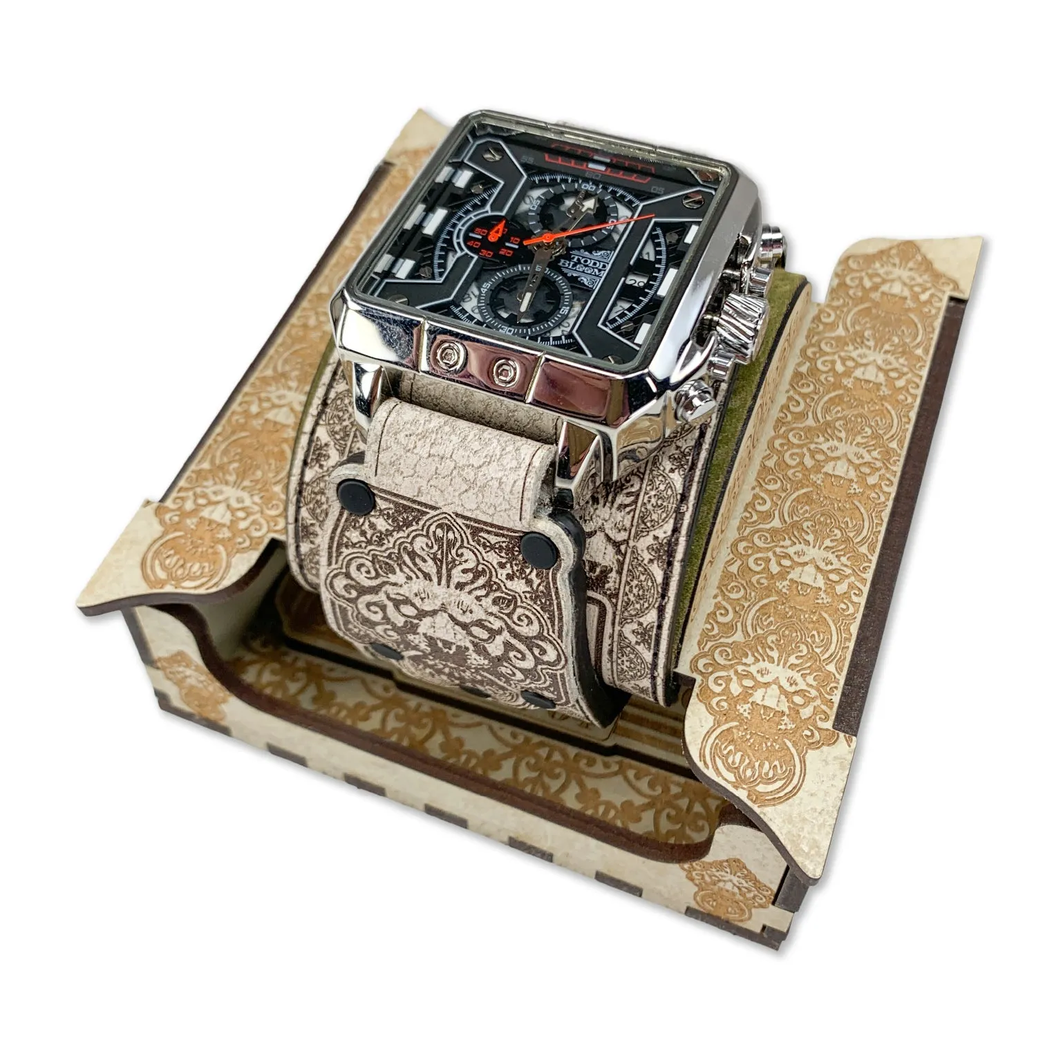 ROYAL KNOCKER VI-MENS HAND MADE-FULL GRAIN LEATHER-WATCH