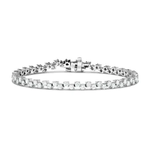 Sabel Collection 18K White Gold Round Diamond Zig-Zag Tennis Bracelet