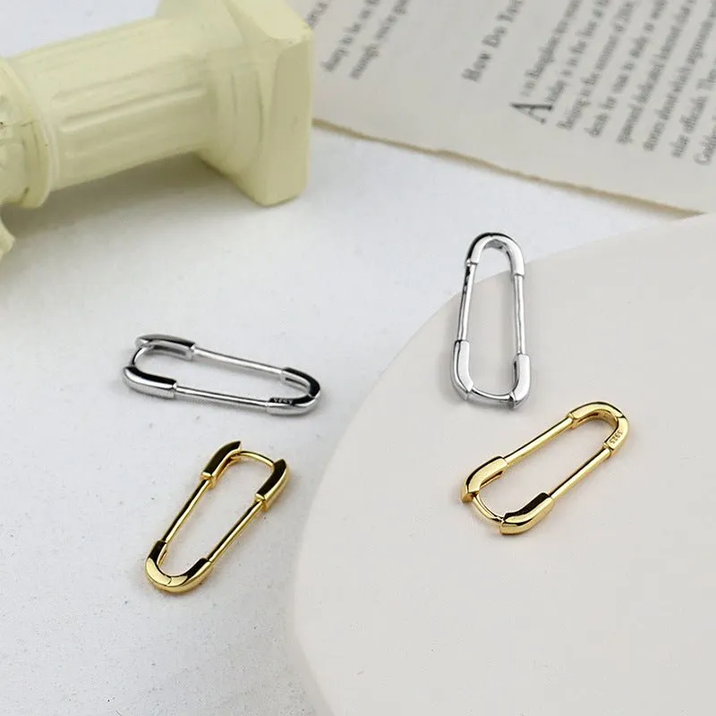Safety First Safety Pin Hoop Earrings