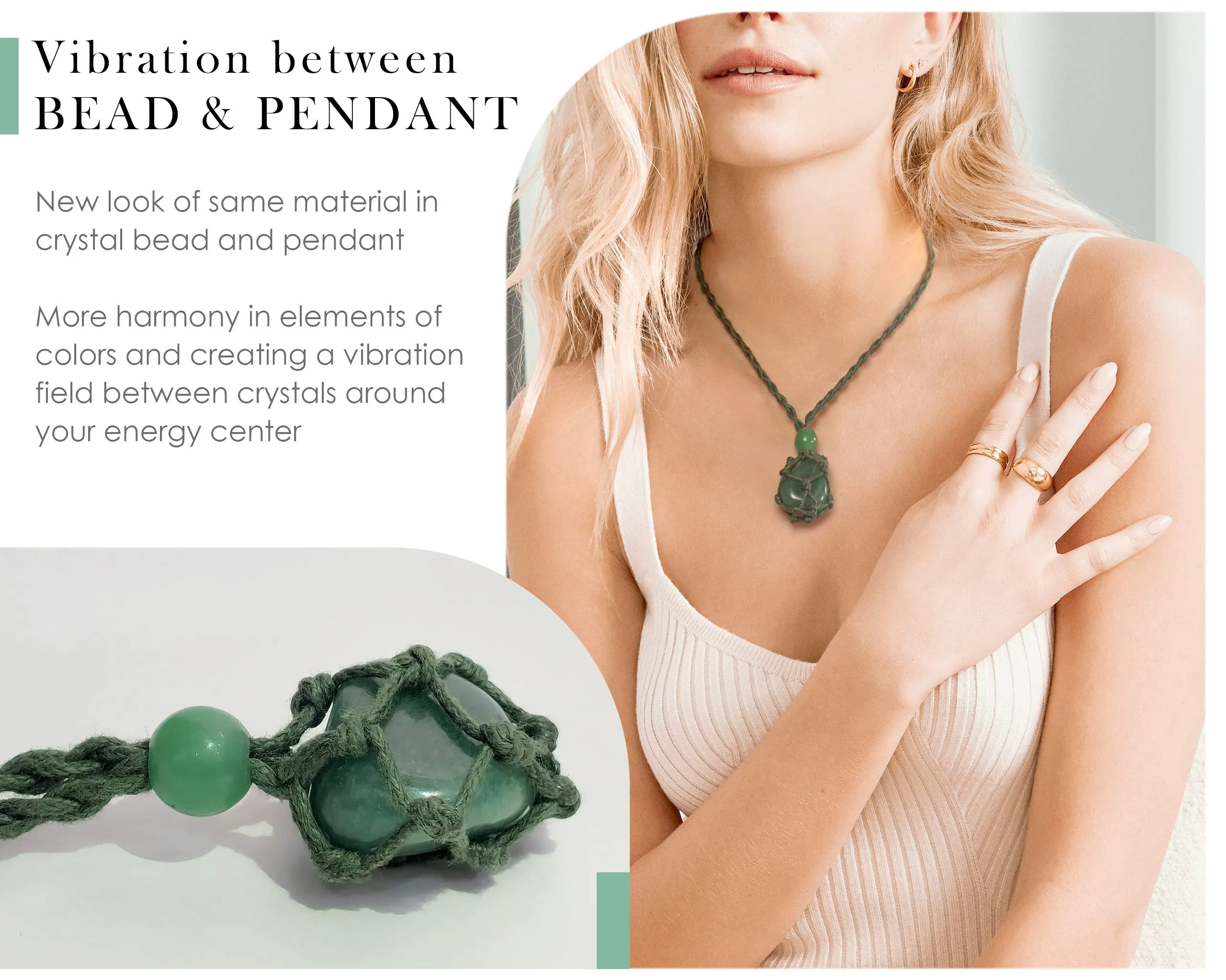 SANSWL 7 Chakra Healing Crystal Necklace Set - Boho Handmade Cord Cage and Hippie Energy Pendant Holder Real Crystal and Healing Stone Jewelry Spiritual Gift for Women Teen Christmas Gifts