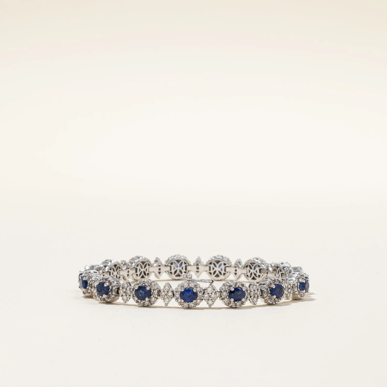 Sapphire & Diamond Tennis Bracelet | 5.25ctw, 2.58ctw | 7" |