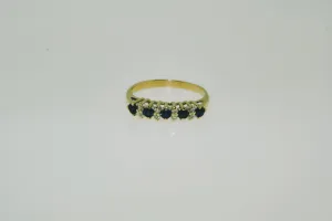 Sapphire and Diamond Ring in 14k Yellow Gold