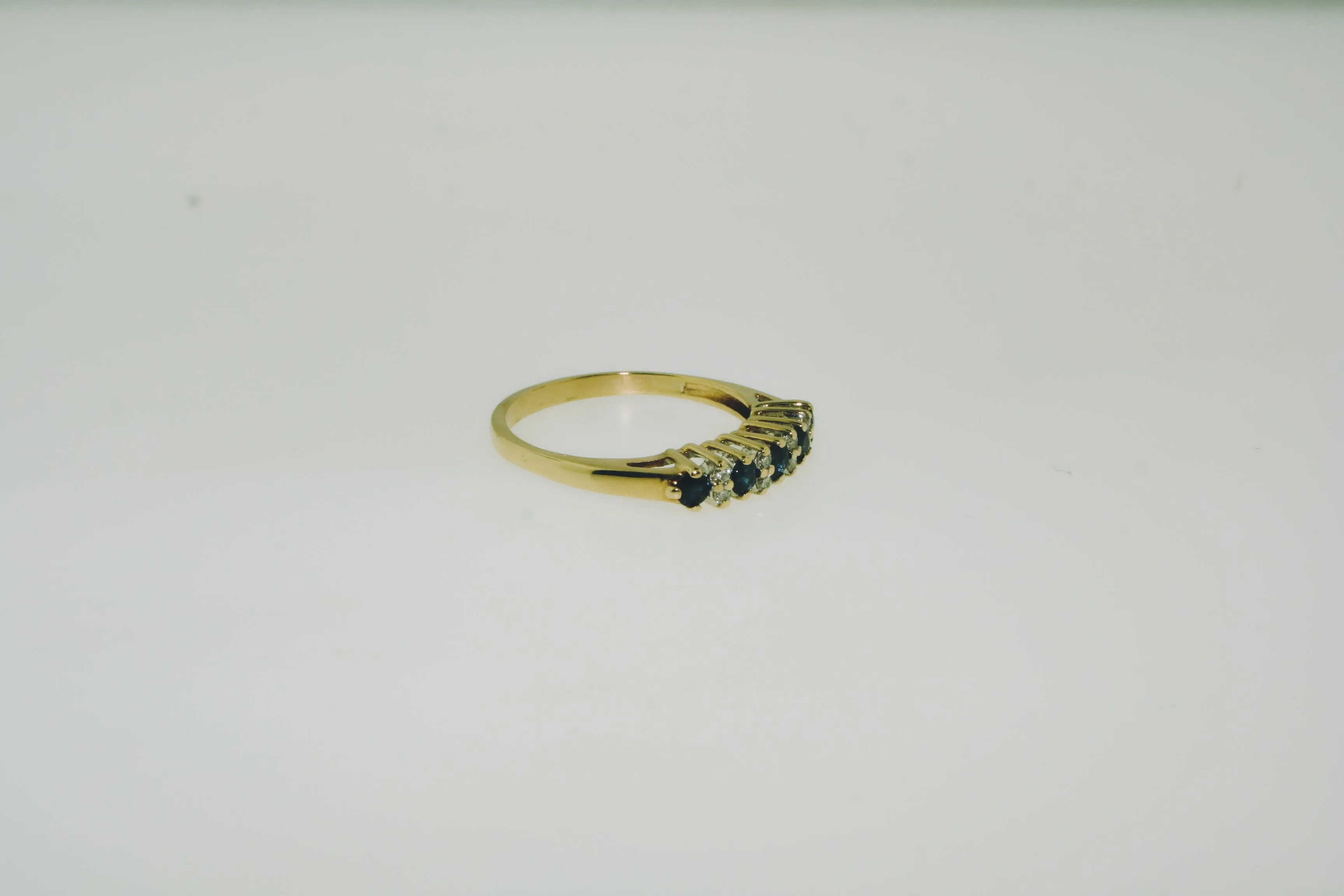 Sapphire and Diamond Ring in 14k Yellow Gold