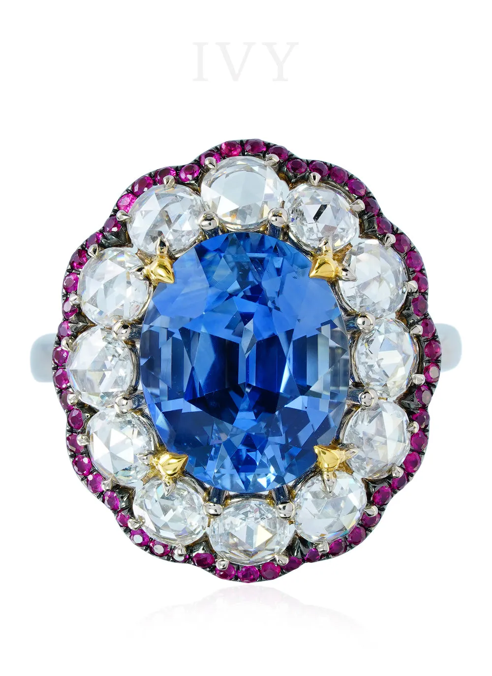 Sapphire, Ruby and Diamond Ring