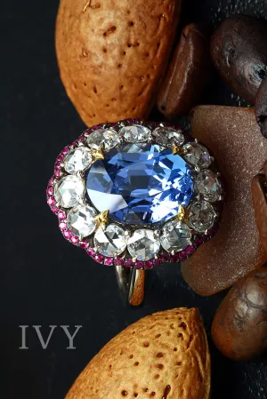 Sapphire, Ruby and Diamond Ring