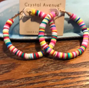 Seed Bead Hoop Earrings