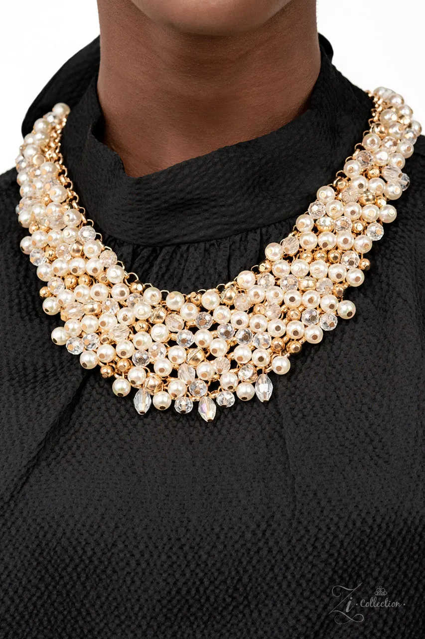 Sentimental 2021 Zi Collection Gold Pearl Paparazzi Necklace