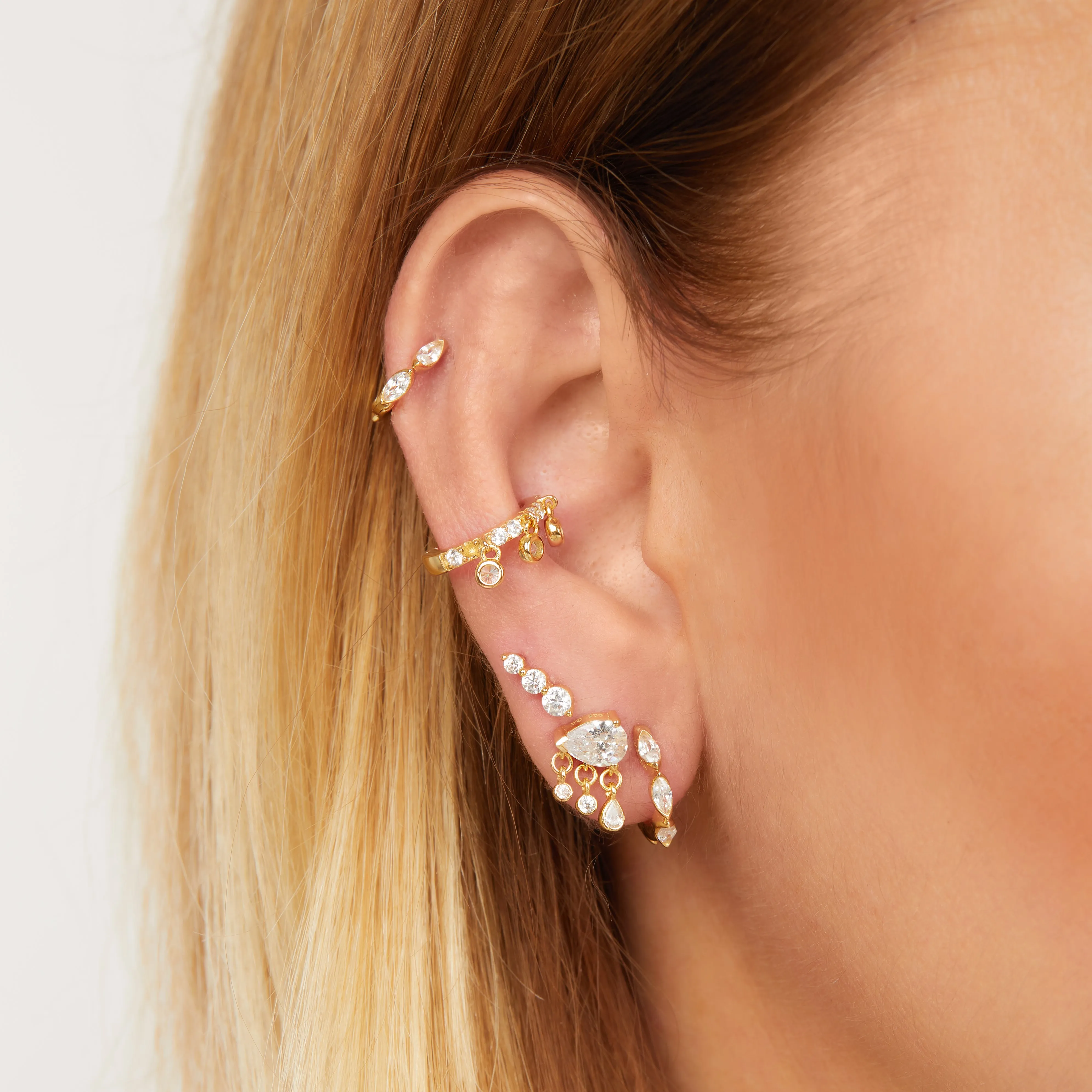 Shaker gold vermeil ear cuff